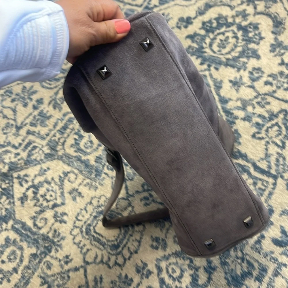 Sorial gray Suede slouch bag - Picture 12 of 14